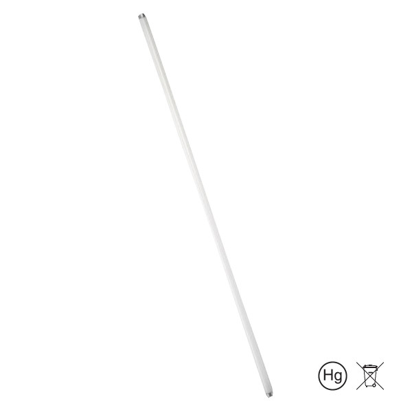 Eiko 15W Black Light UVA T-8 G13 Base, long tube fluorescent black light bulb with white phosphor coating.