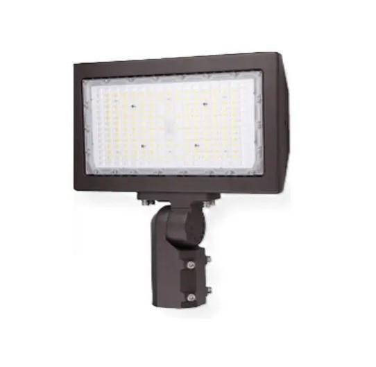 Halco SFL-200-CS-H-TR 34918 SekTor Flood 200W CCT Selectable UNV 347-480 VAC Trunnion Mount, LED floodlight with adjustable mounting bracket.