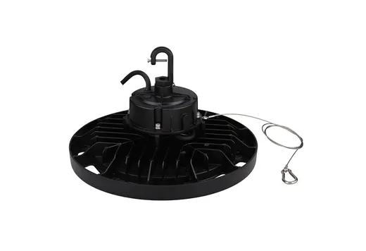 Halco Hoverbay Round Highbay 100W Color Selectable 4000K or 5000K Black Housing Universal Voltage 120 277V