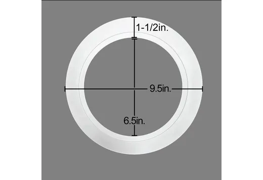 Halco ProLED Select Retrofit Downlight 6 Goof Ring for 6in to 8in Downlight (9.5in Diameter, 1.5in wide)