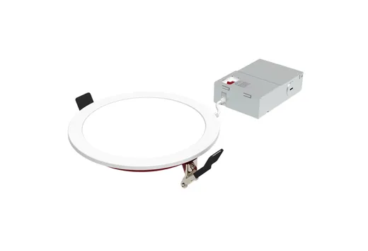 LED Fire Rated 6in Slim Downlight Color Selectable 15W 1250 Lumen Flat Smooth Trim 120V Triac Dimmable T24 - 89204