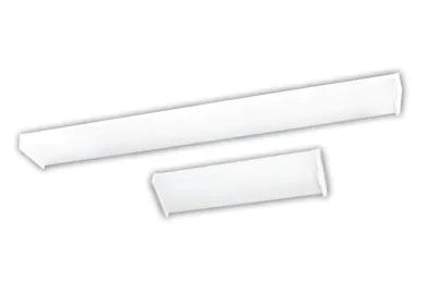 Halco ProLED Lamp Ready Wrap Fixture 4ft 2 Lamp T8 Double End Bypass 120-277V, LED light fixture with two long tubes and a smaller matching piece for installation.