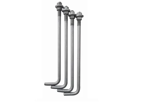 Halco Replacement Anchor Bolts (4 pcs) for Square or Round 10-25FT Pole. Sold as Kit with Positioning Plate