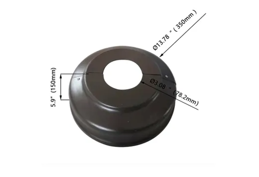 Replacement 3in Round Base Cover for Pole Mount (2-piece for easy installation) - Included with Pole Kit - 741209