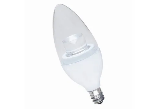 Halco LED Bullet (B11) Chandelier Bulb Cream Candelabra (E12) Base 120V 300 Lumen 25000 hours 82 CRI Dimmable