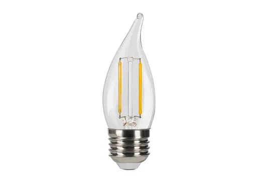 Halco LED Filament Flame Tip CA11 Bulb Medium (E26) Base 2700K 3.3W 300 Lumens (40W Equiv) Clear Dimmable T20 Gen-4