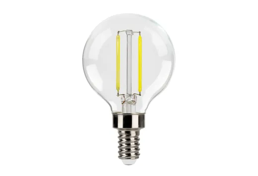 LED Filament Globe G16.5 Bulb Candelabra (E12) Base 5000K 2.7W 250 Lumens (25W Equiv) Clear Dimmable T20 Gen-4 - 82644