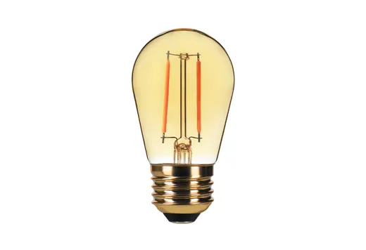 LED Filament Sign S14 Bulb Medium (E26) Base 2200K 2.2W 200 Lumens (25W Equiv) Amber Dimmable T20 Gen-4 - 82684