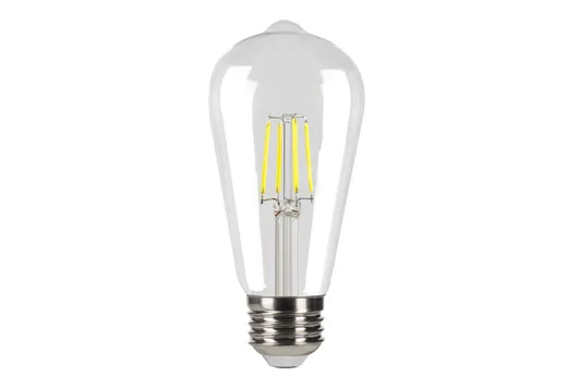 Halco LED Filament Vintage ST19 Bulb Medium (E26) Base 5000K 5W 500 Lumens (60W Equiv) Clear Dimmable T20 Gen-4