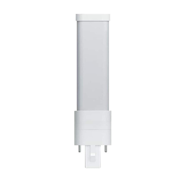 Eiko 3.5W 325lm PLS Type A/B Dual Mode Plastic 80CRI 2700K 120-277V Horizontal G23, white plastic light bulb with dual mode features for versatile lighting.
