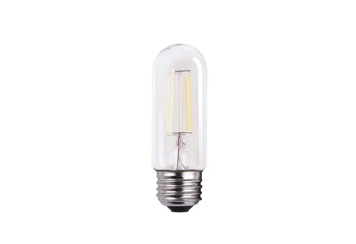 LED Tubular (T14) Filament Bulb Clear Medium (E26) Base 120V 350 Lumen 15000 hours 82 CRI Dimmable