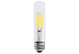 Halco LED Tubular (T9) Filament Bulb Clear Medium (E26) Base 120V 350 Lumen 15000 hours 80 CRI Dimmable, LED filament bulb with clear glass and screw-in E26 base for energy-efficient lighting.