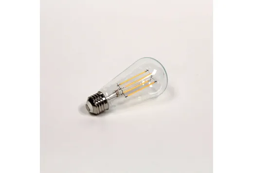 LED S19 Shape Filament Bulb Clear Medium (E26) Base 120V 800 Lumen 15000 hours 80 CRI Dimmable