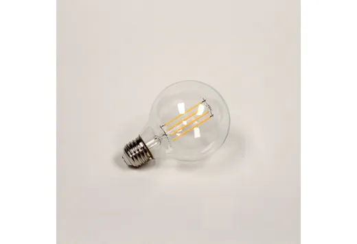 LED Globe (G25) Filament Bulb Clear Medium (E26) Base 120V 800 Lumen 15000 hours 80 CRI Dimmable