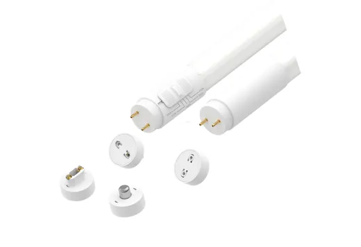 Halco VersaConnect LED T8 96in (2x48in) 42W Color Selectable 3000K-3500K-4000K-5000K-6500K Type B (Ballast Bypass) with FA8 and R17D End Caps Coated Glass