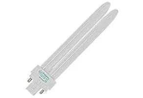 Halco PL26D/27/ECO 109158 26W Double 2700K G24D-3 PRO ECO, compact fluorescent light bulb with two tubes for energy-efficient lighting.