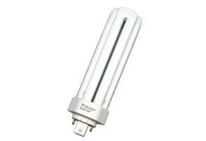 Halco CFL Triple Tube 4-Pin Electronic T4 Bulb GX24Q-4 Base 42W 5000K Dimmable, energy-efficient fluorescent light bulb with a white exterior and four-pin socket for optimal lighting.