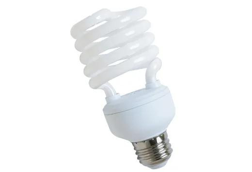 Halco CFL T2 Spiral T2 Bulb Medium (E26) Base 23W 3500K non-dimmable, energy-efficient compact fluorescent light bulb with spiral design.