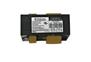 Halco Electromagnetic HID Ballasts 400W, image of a black rectangular electromagnetic ballast with labels and connectors for primary lamp LU400 ANSI S51 and 5-tap CWA kit.