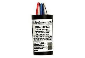 Halco Ignitor, product image of a small electronic ignitor compatible with 200-400W ballast, with wires and label showing specifications