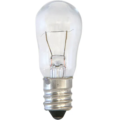 S6 Indicator Incandescent Bulb 6W 2700K Candelabra Base 130V Clear Dimmable - 9042