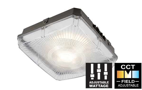Aleo Lighting SPG-L-70UX/CT DB – Square LED Canopy Luminaire, 14", 25W / 40W / 60W / 70W, 3500K / 4000K / 5000K