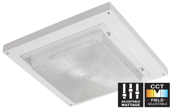 Aleo Lighting LCP-55UX/CT (TAA) – LED Square Canopy Luminaire, 36W / 45W / 55W, 3500K / 4000K / 5000K