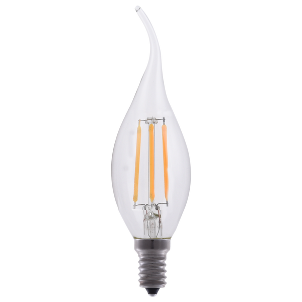 LED Advantage Filament BA11 320 Deg, 4W-400lm, Dimmable, 80CRI, 2700K, E12, 120VAC Clear