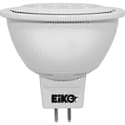 Eiko LED MR16 Flood Light 40 Degree Beam 7W-500LM Dimmable 4000K 80CRI 12V, image of a white MR16 LED floodlight with a socket pin base.