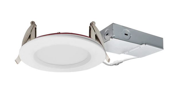 ASD LED Round Fire Rated Baffle Trim Wafer 4inch 12W 120-277V 0-10V Dimmable 2700/3000/3500/4000/5000K White ETL ES T24 JA8