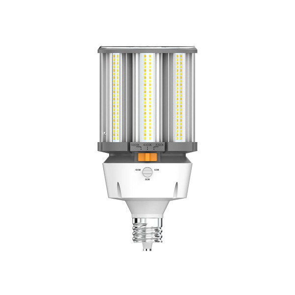 Eiko LED HID Corn Cob 100/80/63W 14500LM 80CRI 30/40/50K 120-277V EX39, energy-efficient LED light bulb with high lumen output and adjustable color temperature.