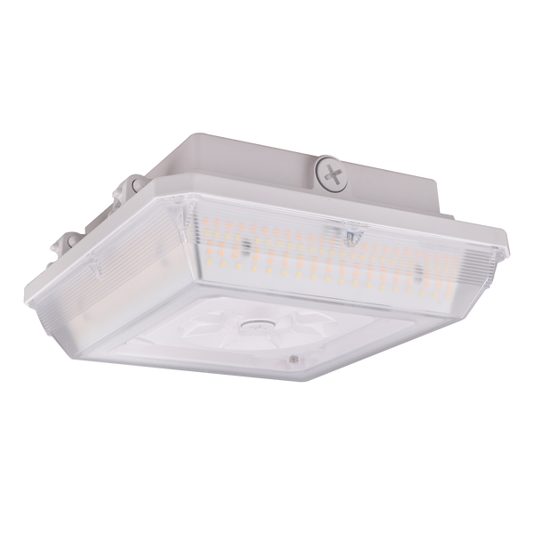 PG1 Parking Garage Fixture, PowerSet 45/35/25W, FieldCCeT 4000/5000K, 120-347V, 0-10V Dimming, White