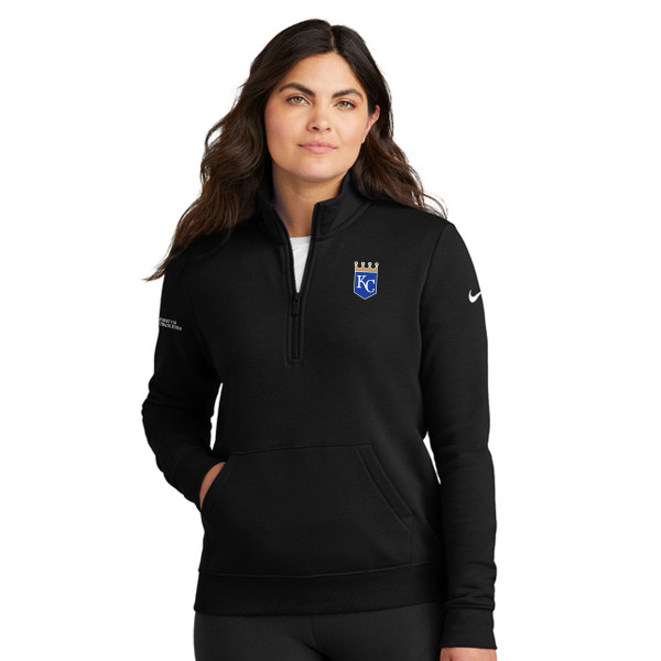ROYALS - Women's Nike Club Fleece Sleeve Swoosh 1/2-Zip