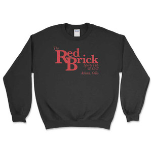 Red Brick Tavern Athens, Ohio Crewneck Sweatshirt - Black Red Brick Tavern Athens, Ohio Crewneck Sweatshirt - Black