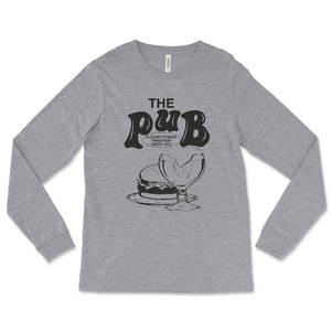 Vintage Pub Bar Athens, Ohio Grey Long-Sleeved T-Shirt Vintage Pub Bar Athens, Ohio Grey Long-Sleeved T-Shirt