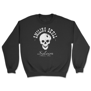 The Smiling Skull Saloon Athens, Ohio Black Crewneck Sweatshirt The Smiling Skull Saloon Athens, Ohio Black Crewneck Sweatshirt