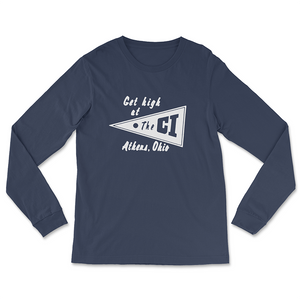The C.I. Athens, Ohio Bar Long- Sleeve Heather Navy Blue Unisex shirt The C.I. Athens, Ohio Bar Long- Sleeve Heather Navy Blue Unisex shirt