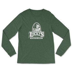 Lucky's Sports Tavern Athens, Ohio Green Long-Sleeved T-Shirt Lucky's Sports Tavern Athens, Ohio Green Long-Sleeved T-Shirt