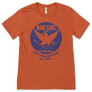 Blue Eagle Music Athens, Ohio 50th Anniversary T-Shirt - Heather Orange Blue Eagle Music Athens, Ohio 50th Anniversary T-Shirt - Heather Orange