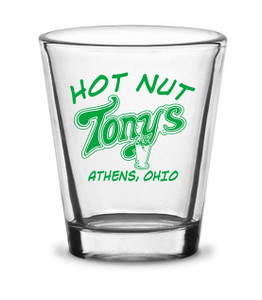Tony's Tavern Athens, Ohio Hot Nut Shot Glass Tony's Tavern Athens, Ohio Hot Nut Shot Glass