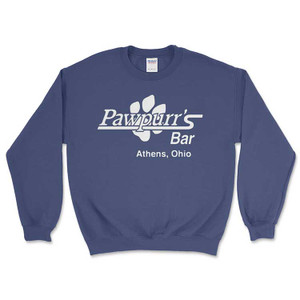 Pawpurr's Bar Athens, Ohio Crewneck -Navy Blue Pawpurr's Bar Athens, Ohio Crewneck -Navy Blue