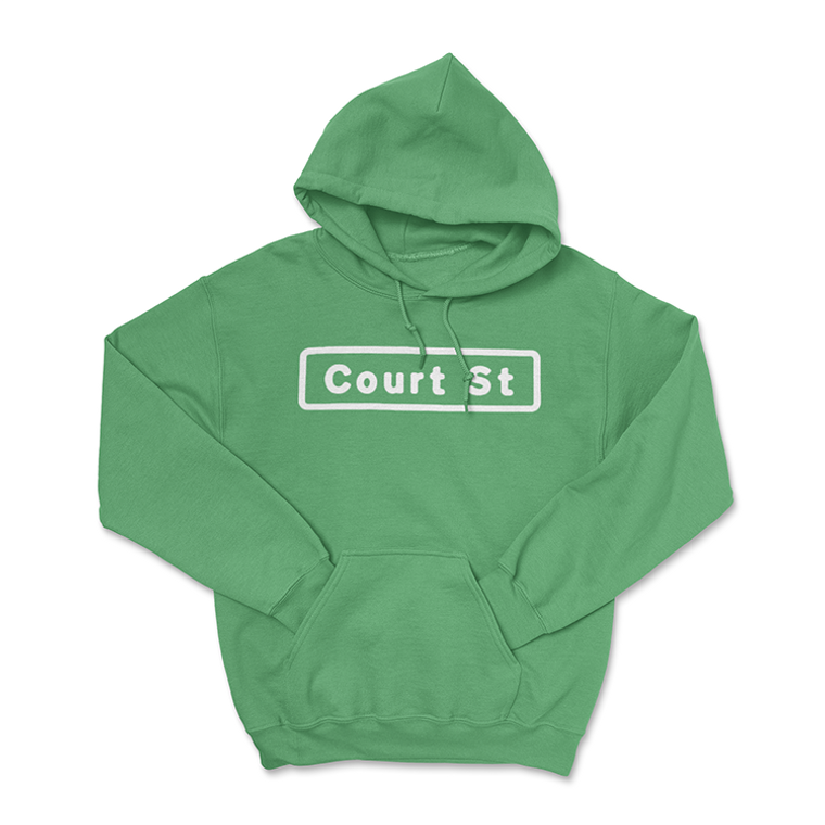 Court Street Athens, Ohio Sign Hoodie - Green