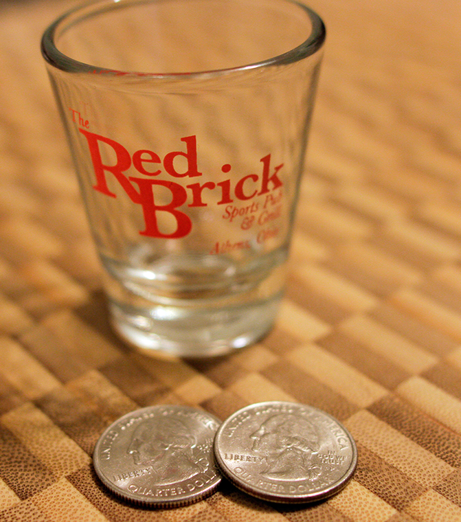 Red Brick Tavern Athens, Ohio Shot Glass