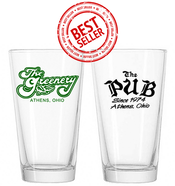 The Crystal Bar Athens, Ohio Pint Glasses - Set of 2