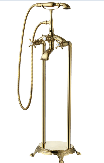 Violet Free Standing Faucet in Brass