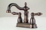 124409 Two Handle Lavatory Faucet, Classic Bronze