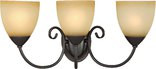 3 Light Berkshire Bathroom Light, Classic Bronze