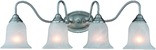 4 Light Saturn Bathroom Light, Satin Nickel