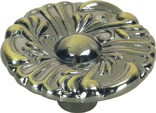 1 1/2-in French Cabinet Knob, Antique Brass