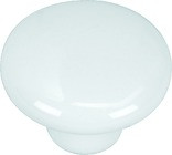 1 1/4-in  Porcelain Knob, White